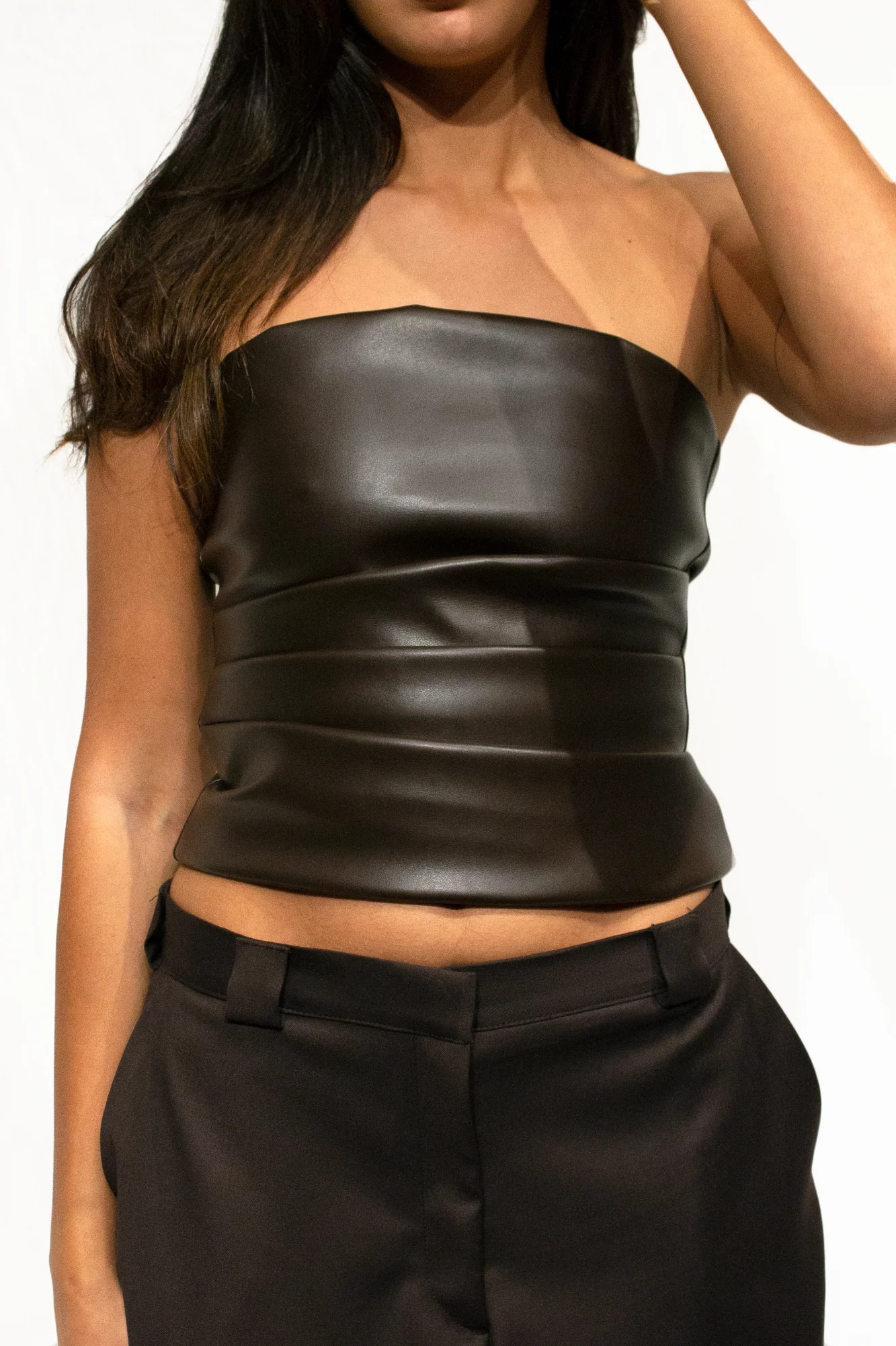 Top cropped in similpelle