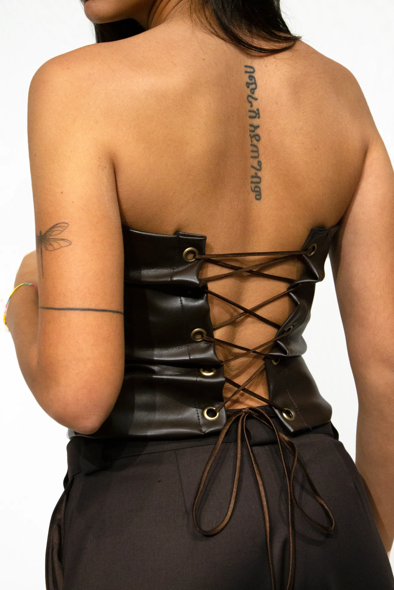 Top cropped in similpelle